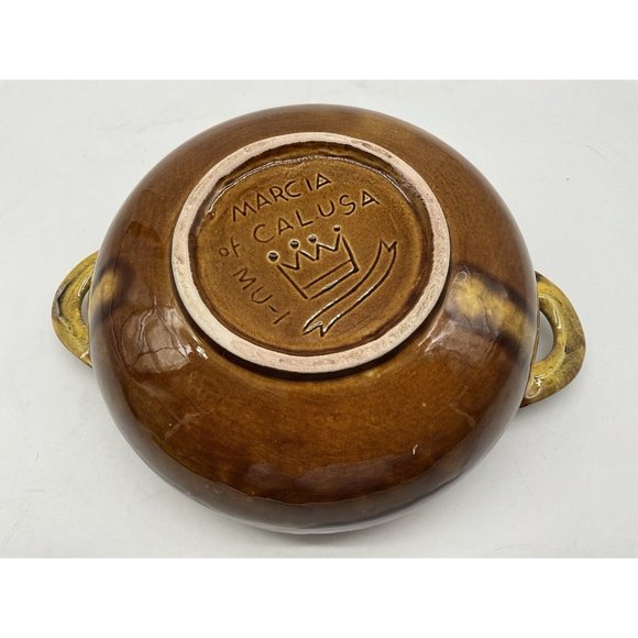 Marcia of California Pottery Vintage USA Drip Glazed Soup Tureen MCM Serveware - Picture 14 of 16